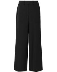 Veronica Beard - Cole Stretch-Twill Wide-Leg Pants - Lyst
