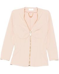 Elisabetta Franchi - Corset-Style Zip-Up Jacket - Lyst