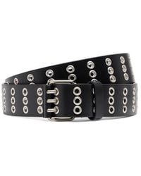 Ann Demeulemeester - 4Cm Ezra Belt W/Metal Eyelets - Lyst