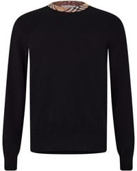 Burberry - Crew Neck Long-Sleeve Knit Sweater - Lyst