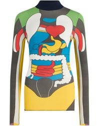 Jean Paul Gaultier - Printed Long-Sleeved Top - Lyst
