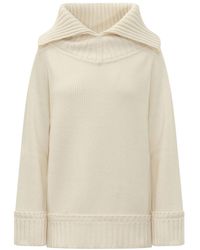 Victoria Beckham - Wide Collar Knitted Sweater - Lyst