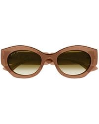 Gucci - Eyewear La Piscine Oval Frame Sunglasses - Lyst