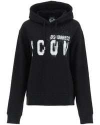 DSquared² - Spray-Paint Icon Print Hoodie - Lyst