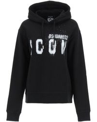 DSquared² - Spray-Paint Icon Print Hoodie - Lyst