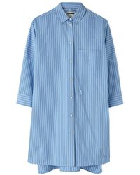 Jil Sander - Sunday Long Striped Poplin Shirt - Lyst