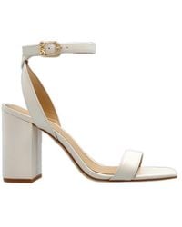 Michael Kors - Michael Merriam Leather Block Heel Sandals - Lyst