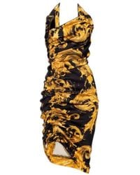 Versace Jeans Couture - Couture Baroque One-Shoulder Dress - Lyst