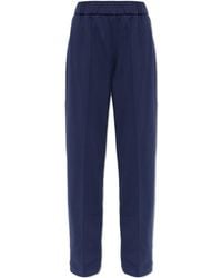 Moncler - Pleated Straight Leg Trousers - Lyst
