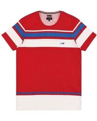Armani Jeans - Round Collar Logo T-Shirt - Lyst