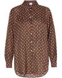 Marella - Printed Silk Habotai Shirt - Lyst