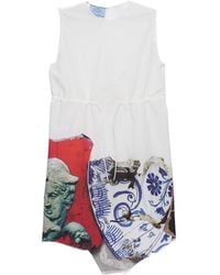 Prada - Printed Compact Fabric Dress - Lyst