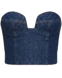 Magda Butrym - Denim Corset Top - Lyst