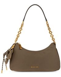Michael Kors - Floral-Applique Chain-Link Shoulder Bag - Lyst