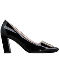 Roger Vivier - Logo Engraved Block Heel Pumps - Lyst