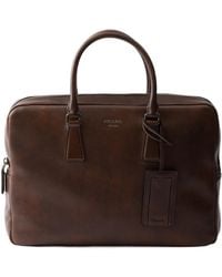 Prada - Leather Work Bag - Lyst