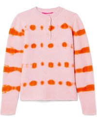 The Elder Statesman - Tie-Dye Brushed Cashmere Sweater - Lyst