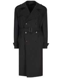 Tagliatore - Double-Breasted Belted Coat - Lyst
