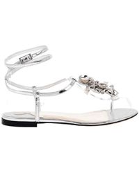 Mach & Mach - Sandals With Front Charms - Lyst