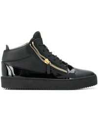 Giuseppe Zanotti - Kriss Leather Mid-Top Sneakers - Lyst