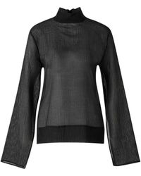TOTEME - High-Neck Embellished Top - Lyst
