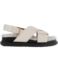 Marni - Leather One-Strap Sandals - Lyst
