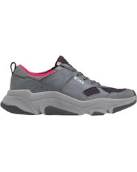 BOSS - Solid Color Sneakers - Lyst