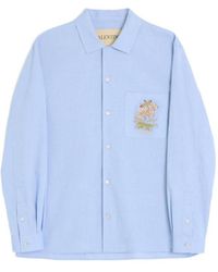 Valentino - Floral Embroidered Button-Up Shirt - Lyst