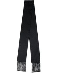McQueen - Skull Fringed-Edge Scarf - Lyst