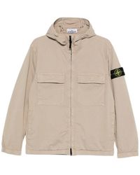 Stone Island - Logo Patch Hooded Jacket - Lyst