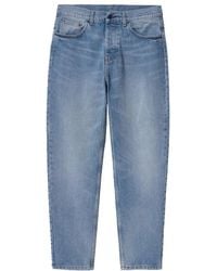 Carhartt - Newel Logo-Patch Straight-Leg Jeans - Lyst