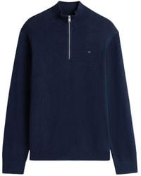 Tommy Hilfiger - Tommy Flag Quarter-Zip Slim Jumper - Lyst