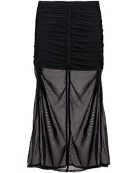 DIESEL - O-Ira Gathered Midi Skirt - Lyst