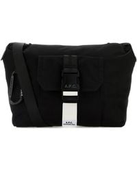 A.P.C. - Logo Printed Zipped Shoulder Bag - Lyst