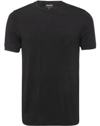 Giorgio Armani - Logo Embroidered Crewneck T-Shirt - Lyst
