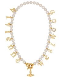 Vivienne Westwood - Leanne Logo Charm Necklace - Lyst
