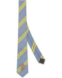 Fendi - Striped Crest Embroidered Tie - Lyst