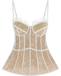 GIUSEPPE DI MORABITO - Sleeveless Lace Top - Lyst