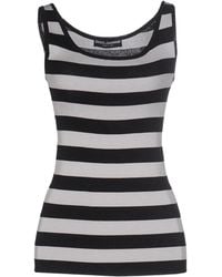 Dolce & Gabbana - Striped Silk Tops - Lyst