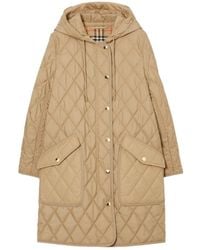Burberry - Diamond Quilted Thermoregulated Hooded Coat - Lyst