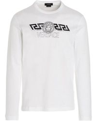 Versace - Logo Print Long-Sleeved T-Shirt - Lyst