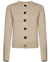 Tory Burch - Logo-Button Wool Cardigan - Lyst