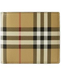 Burberry - Check Pattern Bi-Fold Wallet - Lyst