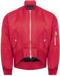 JW Anderson - Jw Anderson Curved-Hem Zipped Bomber Jacket - Lyst