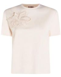 Twinset - Floral Appliqué T-Shirt - Lyst