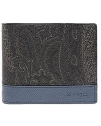 Etro - Paisley Trim Bifold Wallet - Lyst