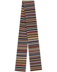 Paul Smith - Stripe-Pattern Knitted Scarf - Lyst