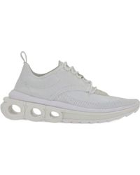 Ferragamo - Gancini Plaque Lace-Up Sneakers - Lyst