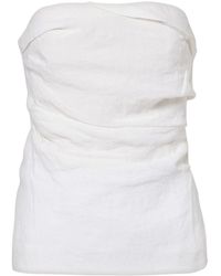 TOVE - Izel Draped Linen Top - Lyst