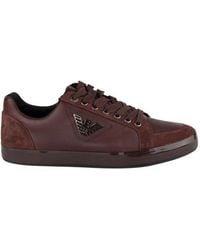 Emporio Armani - Strap-Up Casual Sneakers - Lyst